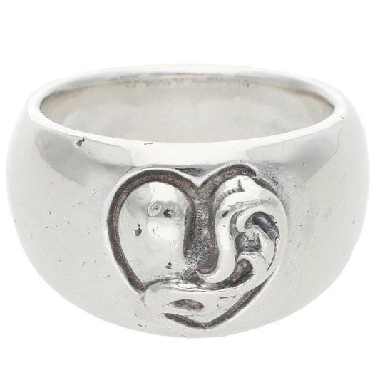 Chrome Hearts Heart in Band Silver Ring