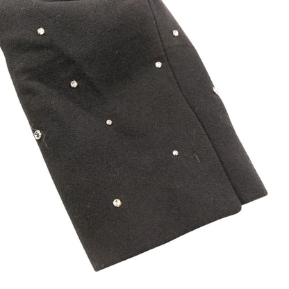 Miu Miu Rhinestone Decoration Double Breasted Coat Black — view 7