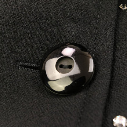 Miu Miu Rhinestone Decoration Double Breasted Coat Black — view 6