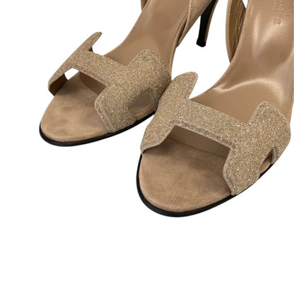 Hermes Night Slingback Sandals Greige — view 8