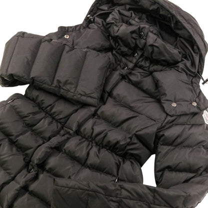 Moncler Adoxa Hooded Down Coat Black — view 7