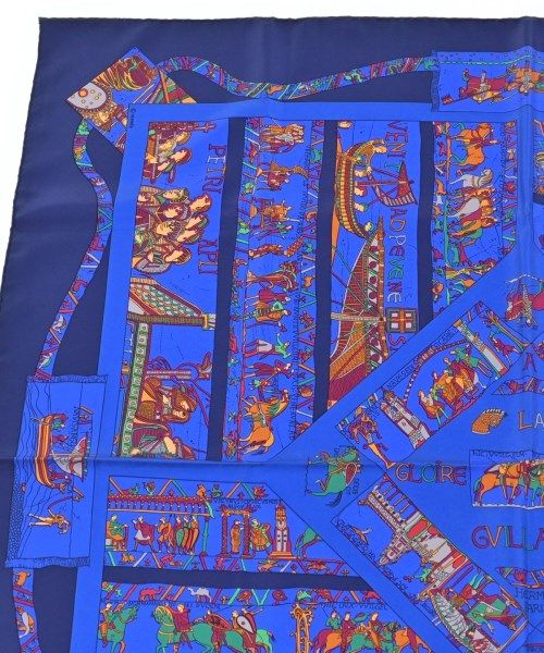 Hermes Bandana Scarf Blue — view 2