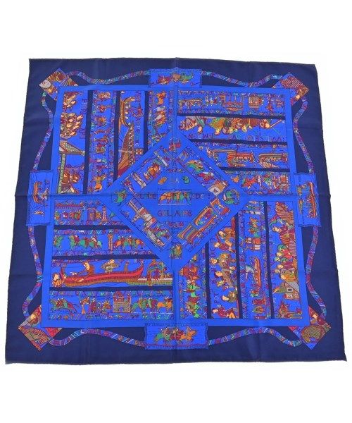 Hermes Bandana Scarf Blue