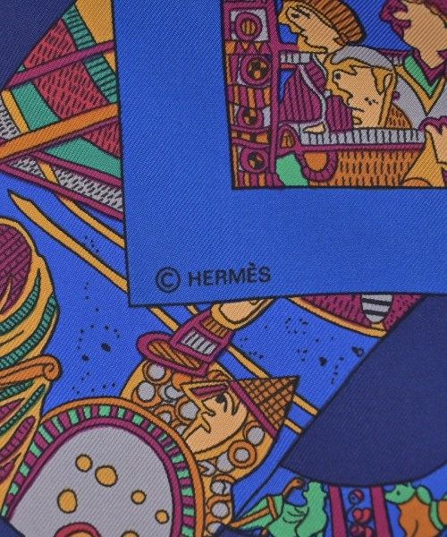 Hermes Bandana Scarf Blue — view 6