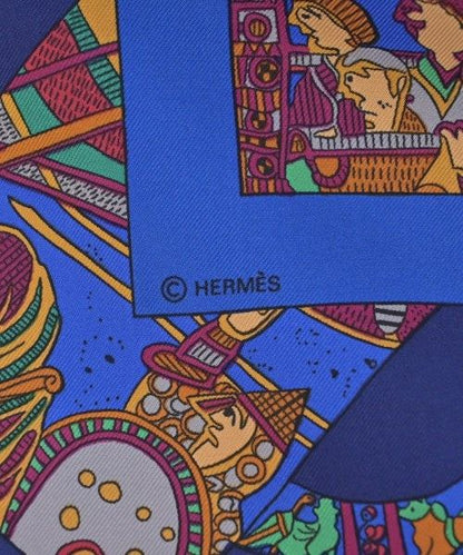 Hermes Bandana Scarf Blue — view 6