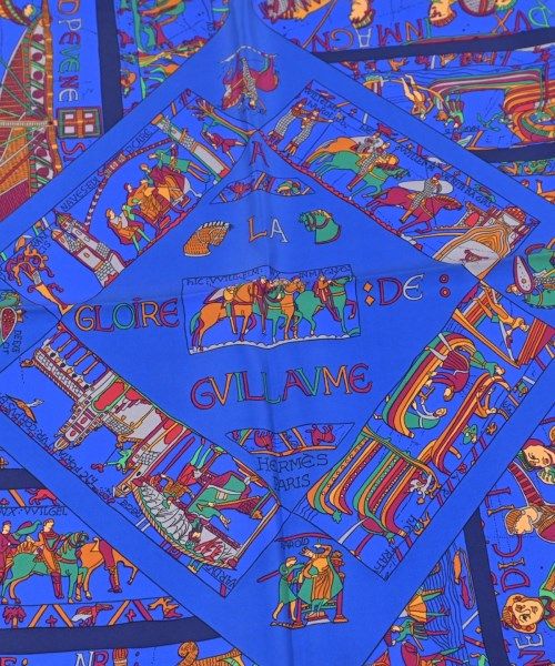 Hermes Bandana Scarf Blue — view 4