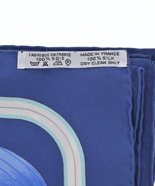 Hermes Bandana Scarf Blue — view 6