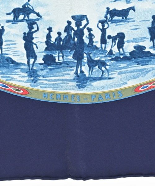 Hermes Bandana Scarf Navy — view 3
