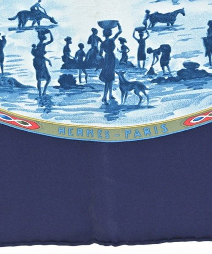 Hermes Bandana Scarf Navy — view 3