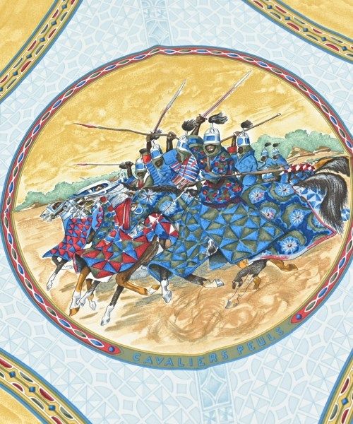 Hermes Bandana Scarf Navy — view 2
