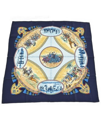 Hermes Bandana Scarf Navy