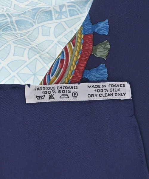 Hermes Bandana Scarf Navy — view 5