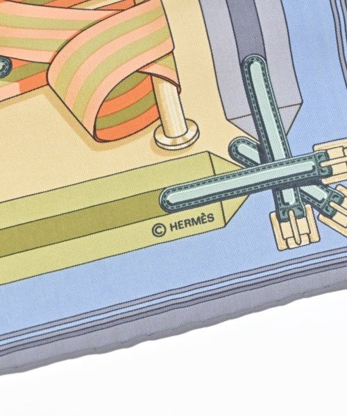 Hermes Bandana Scarf Blue — view 4