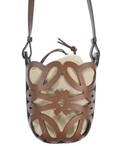 Loewe Anagram Cut Out Pocket Shoulder Bag Brown — view 2