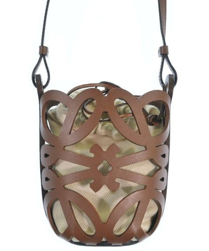 Loewe Anagram Cut Out Pocket Shoulder Bag Brown