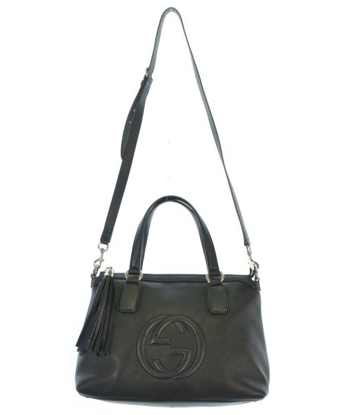 Gucci Interlocking G 2-Way Tote Handbag Black — view 3