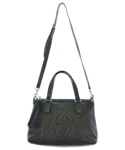 Gucci Interlocking G 2-Way Tote Handbag Black — view 3