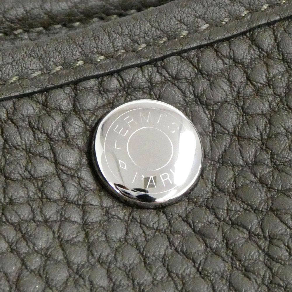 Hermes Garden Party 30 TPM Vert Loden Silver Negonda Tote — view 6