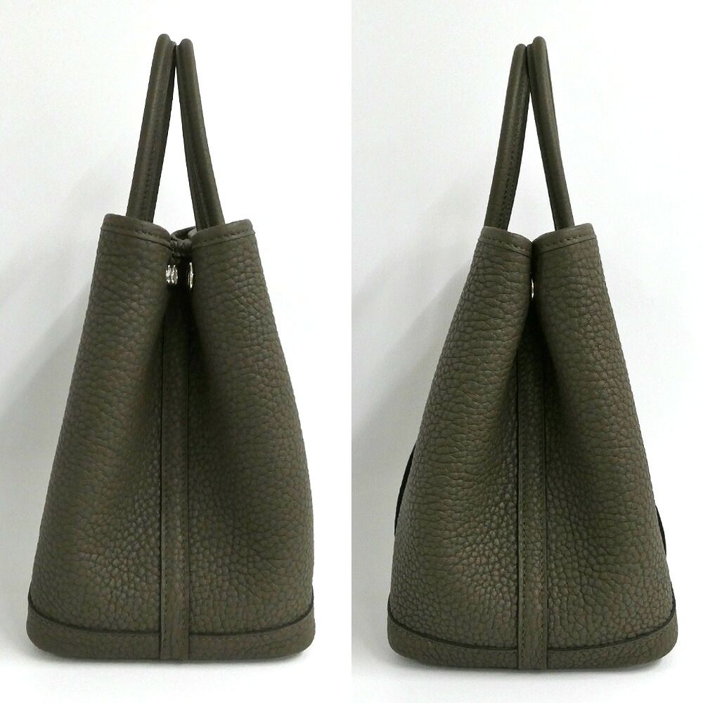 Hermes Garden Party 30 TPM Vert Loden Silver Negonda Tote — view 3