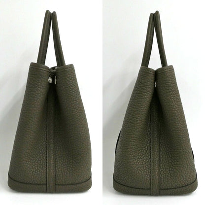 Hermes Garden Party 30 TPM Vert Loden Silver Negonda Tote — view 3