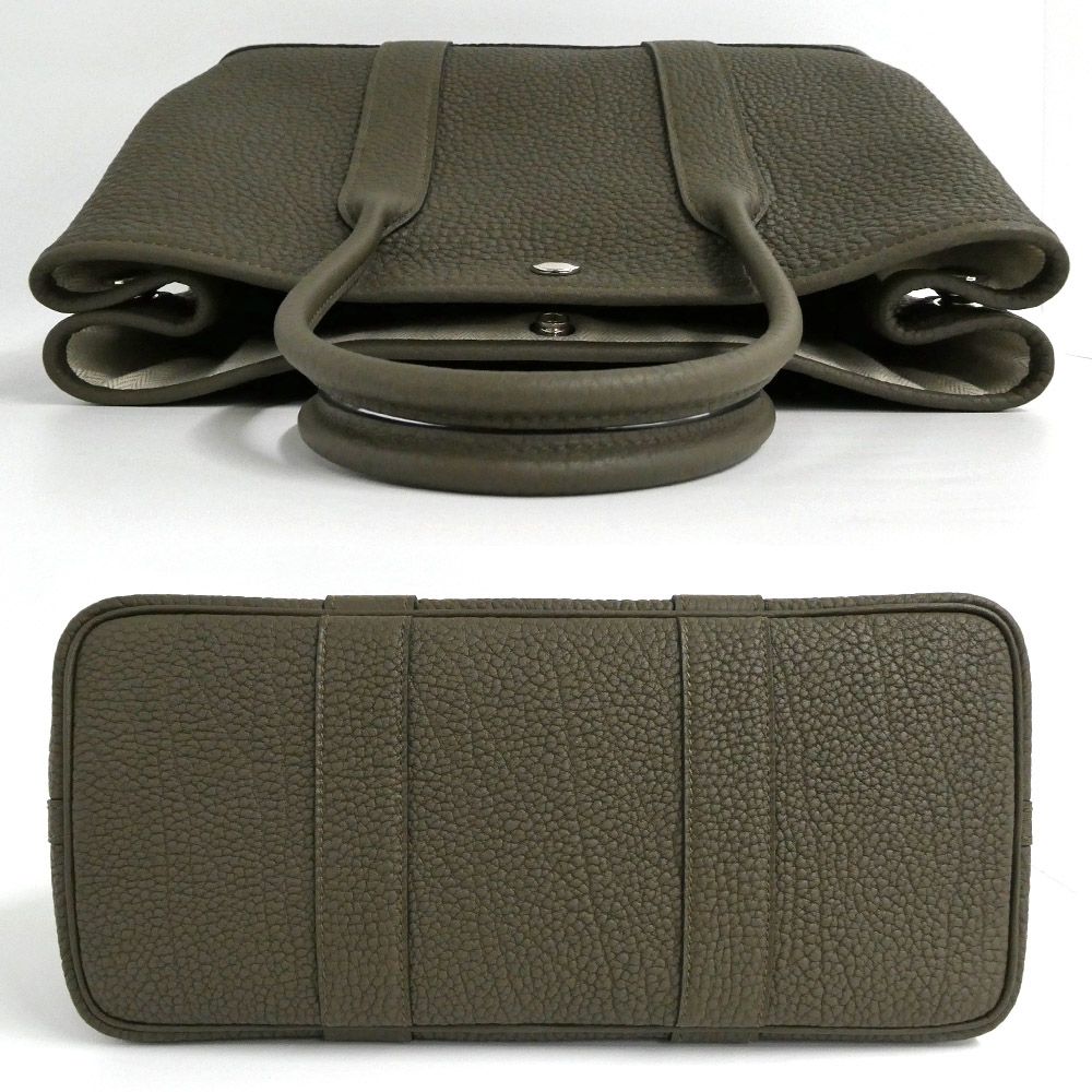Hermes Garden Party 30 TPM Vert Loden Silver Negonda Tote — view 4