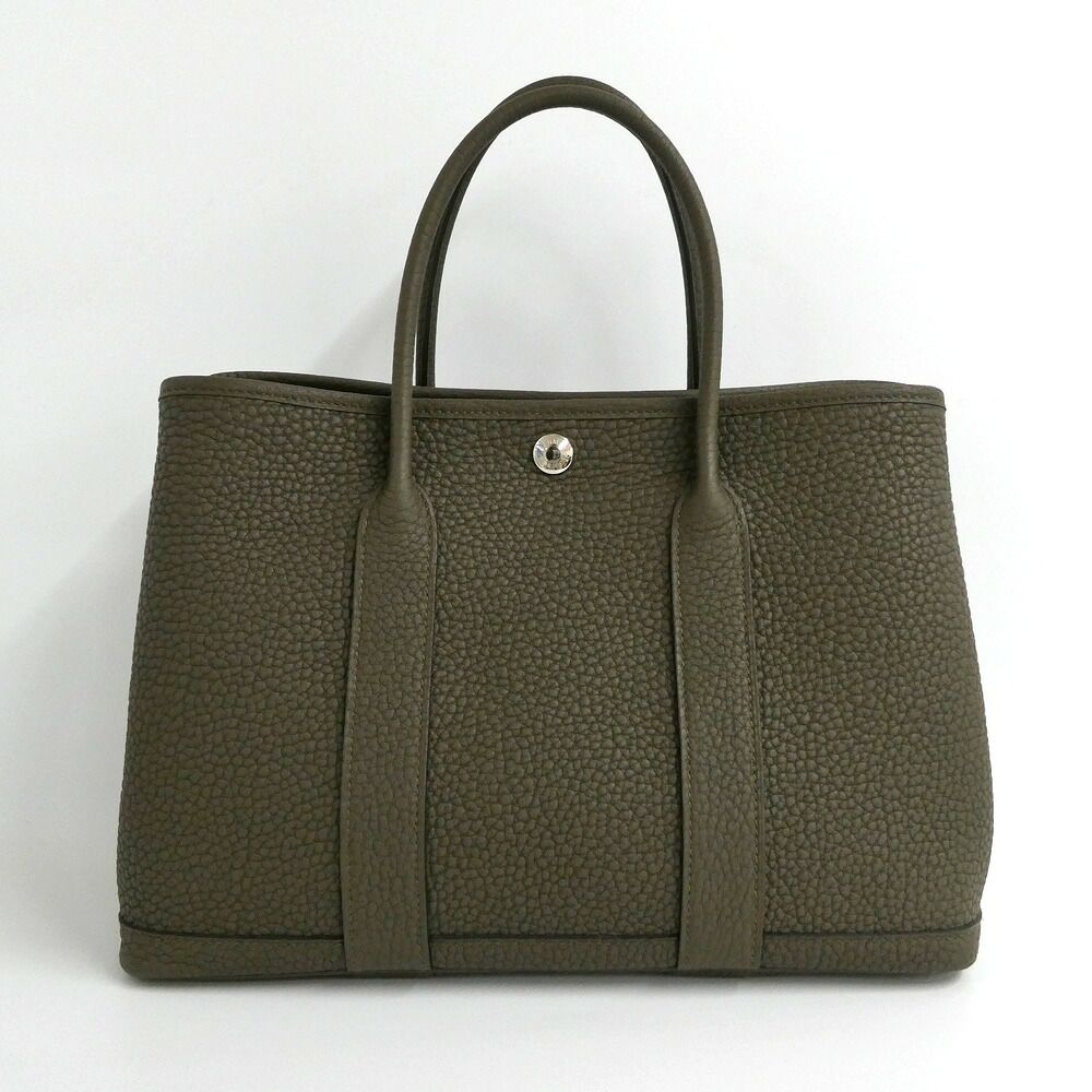 Hermes Garden Party 30 TPM Vert Loden Silver Negonda Tote — view 2