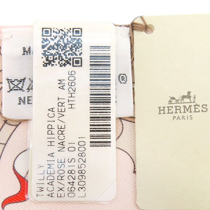 Hermes Scarf Twilly Silk Rose Narkle Vert Amande Multicolor Academia — view 3