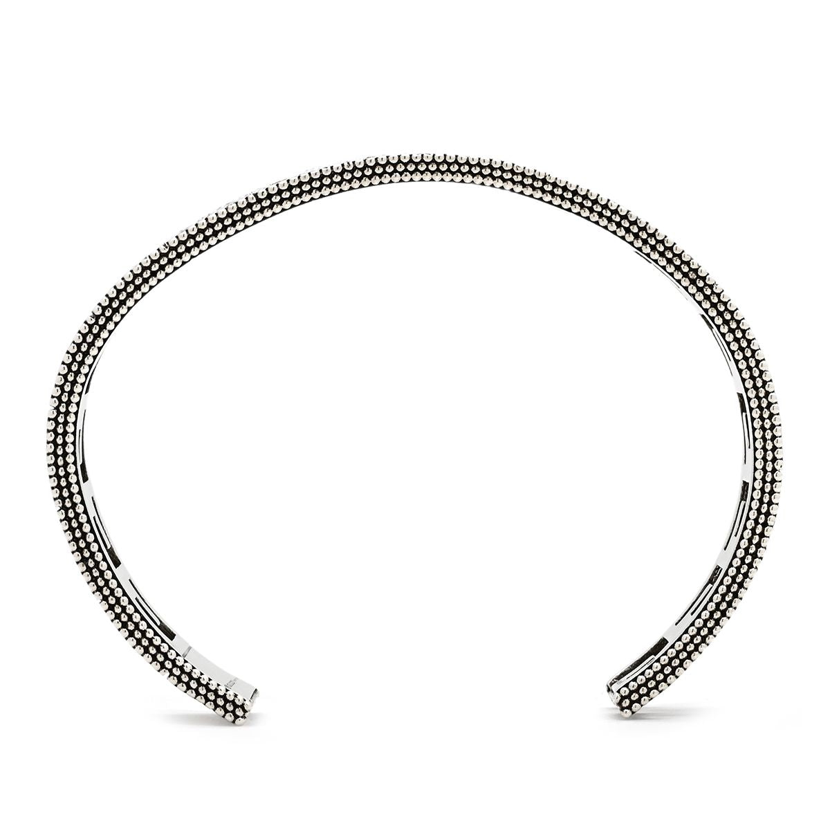 Gucci Bracelet Square G Arabesque 925 Sterling Silver Open Bangle Cutout — view 3