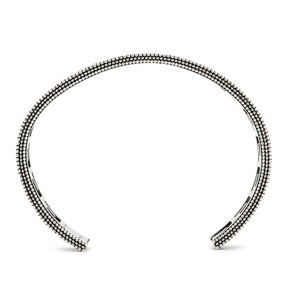 Gucci Bracelet Square G Arabesque 925 Sterling Silver Open Bangle Cutout — view 3