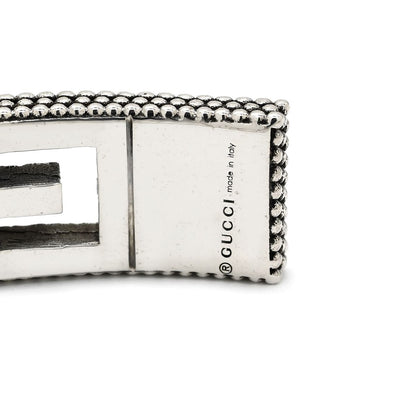 Gucci Bracelet Square G Arabesque 925 Sterling Silver Open Bangle Cutout — view 6