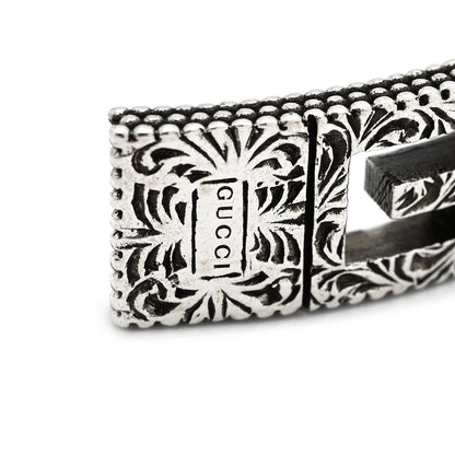 Gucci Bracelet Square G Arabesque 925 Sterling Silver Open Bangle Cutout — view 7
