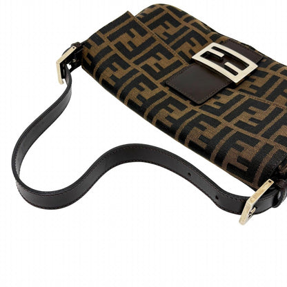 Fendi Zucca Baguette Brown Silver Canvas Leather 2454/26424/008 Handbag — view 5