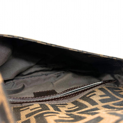 Fendi Zucca Baguette Brown Silver Canvas Leather 2454/26424/008 Handbag — view 8