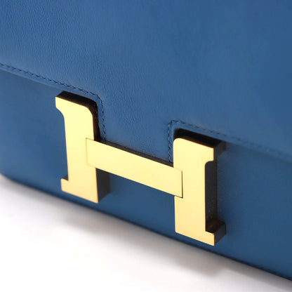 Hermes Constance 18 Miroir Blue France Shoulder Bag Veau Swift — view 5