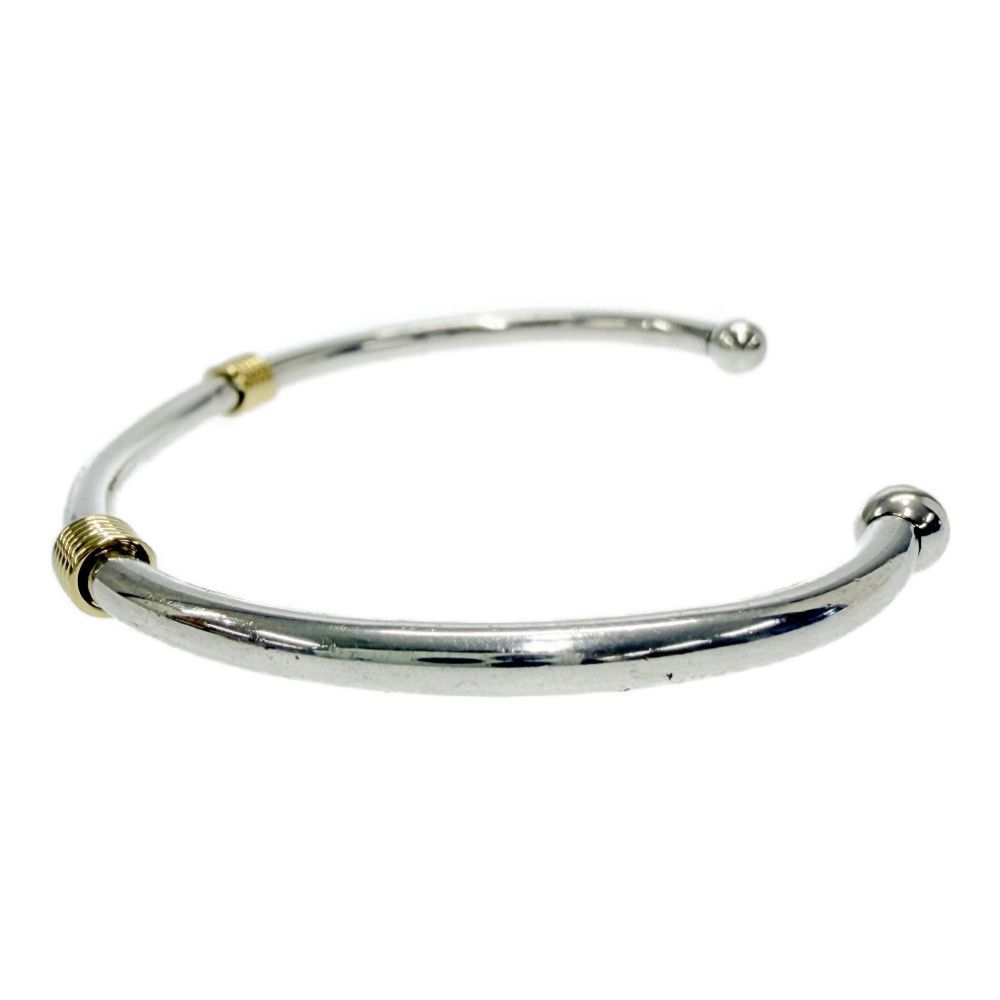 Tiffany & Co Silver Gold Band Wire Bangle Bracelet — view 2
