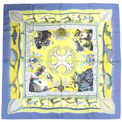 Hermes Carre 90 la Vie du Grand Nord Life in the Arctic Circle Scarf Silk