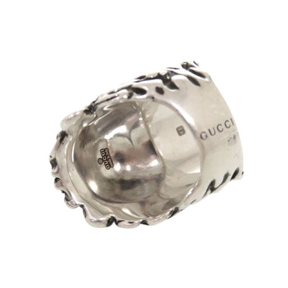 Gucci Lion Head Metal Stone Silver Ring — view 5