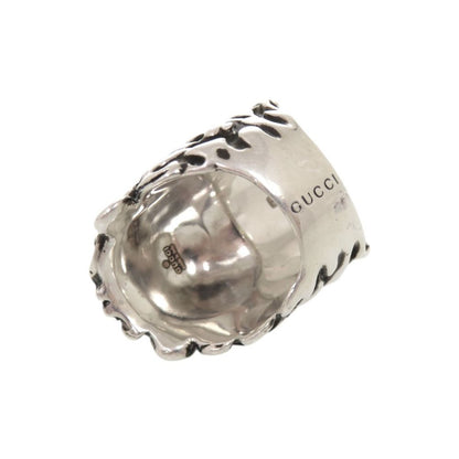 Gucci Lion Head Metal Stone Silver Ring — view 6