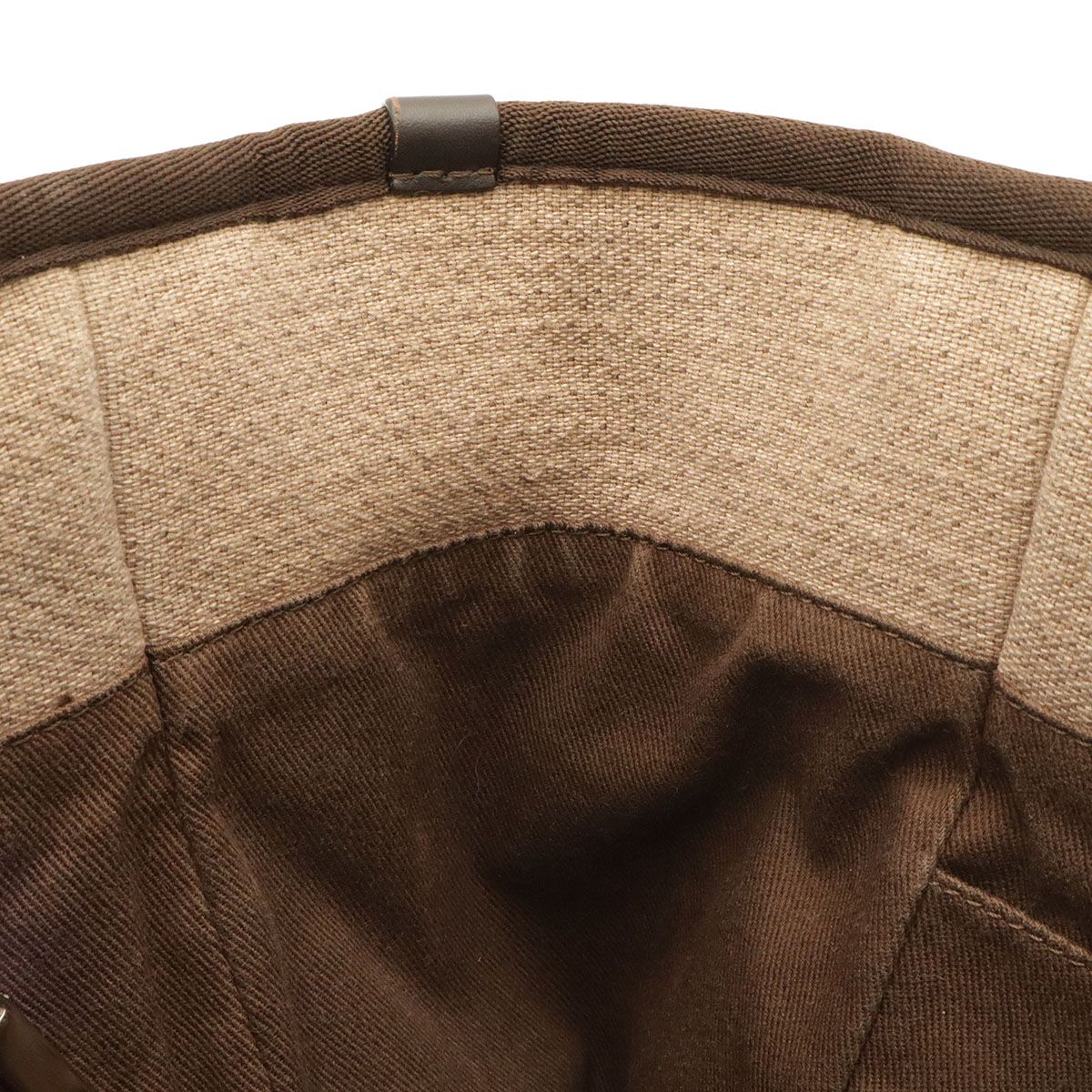 Chanel Deauville Line Tote MM Medium Chain Shoulder Bag Beige Brown Silver — view 6