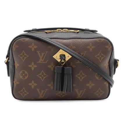 Louis Vuitton Monogram Saintonge Shoulder Bag Pochette 2-Way Tassel Noir Black