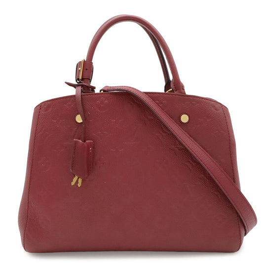 Louis Vuitton Monogram Empreinte Montaigne MM 2-Way Shoulder Bag Raisin Wine