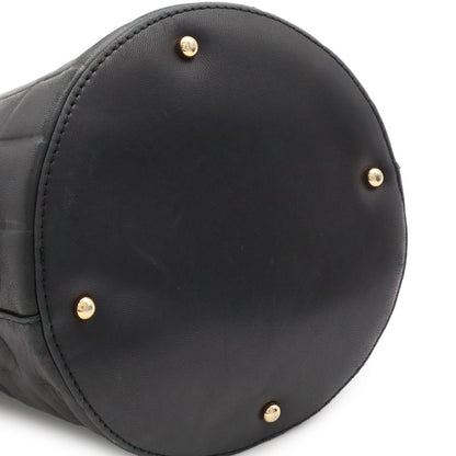 Chanel Choco Bar CC Logo Shoulder Bag Leather Black — view 5