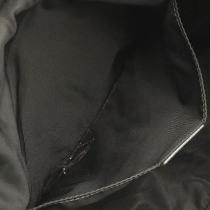 Gucci GG Nylon Backpack Leather Black Silver — view 8