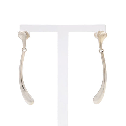 Tiffany & Co Elsa Peretti Elongated Teardrop Earrings Silver