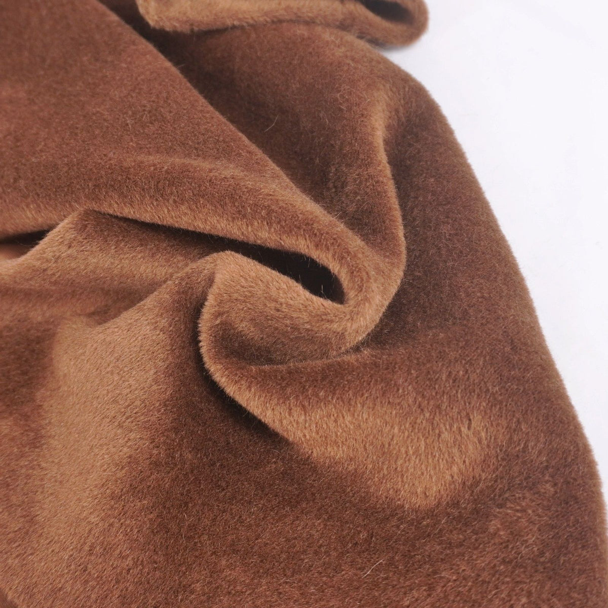 Max Mara Studio Coat Longcoat with Belt Buttonless Outer Alpaca Wool Brown — view 8