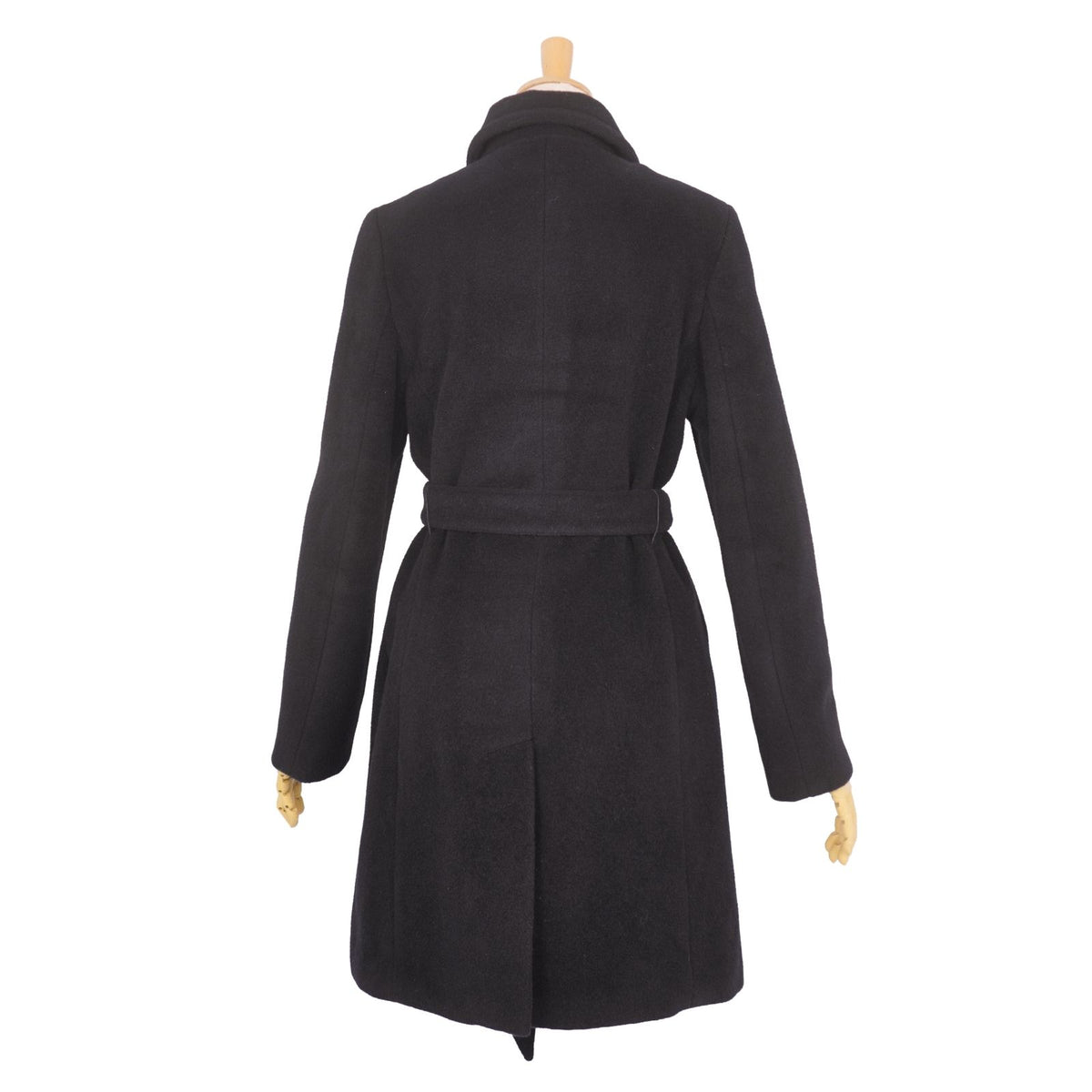 Max Mara Wool Coat Long with Belt Black — view 6