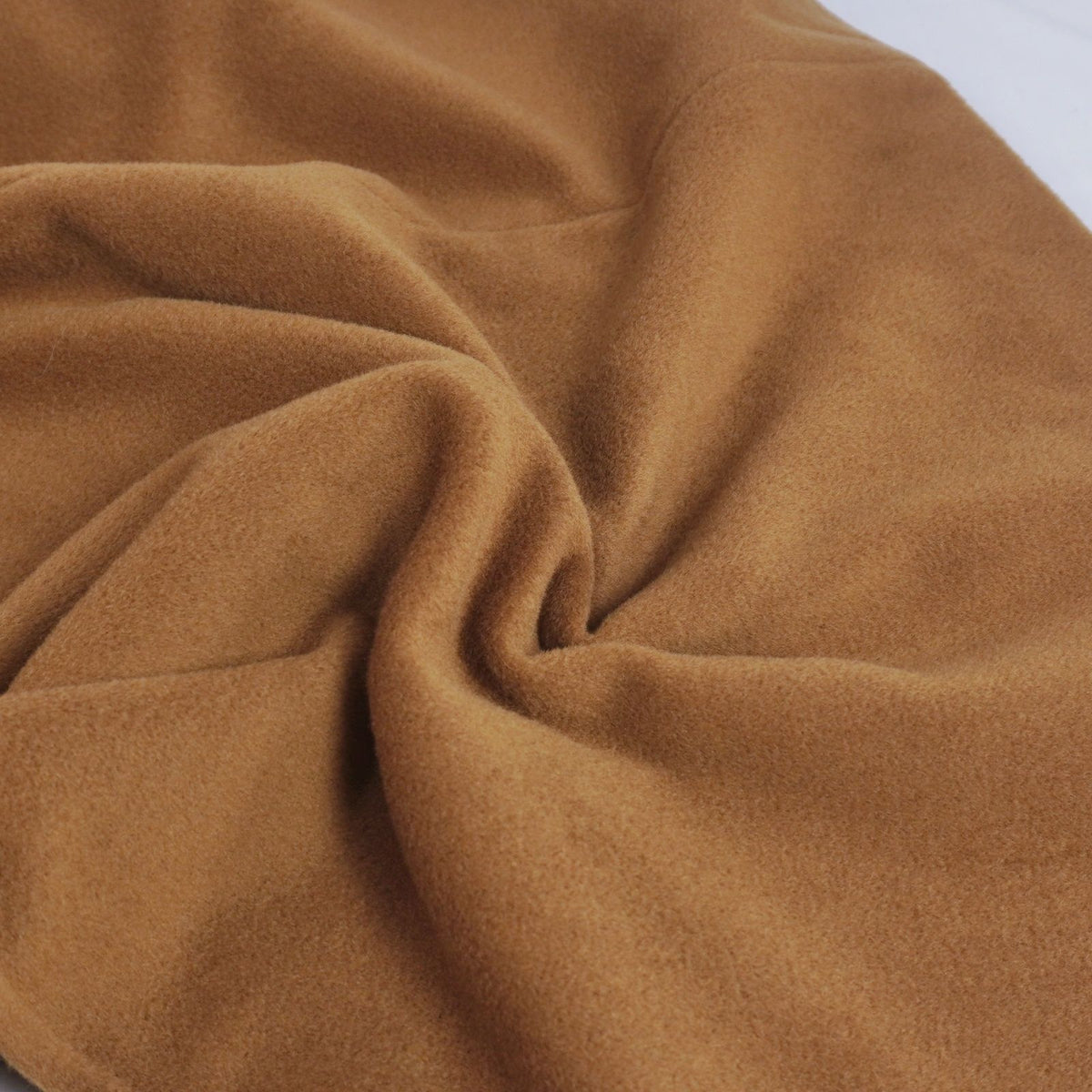 Max Mara Wool Cashmere Coat Long White Tag Buttonless Collar Fur Brown — view 8