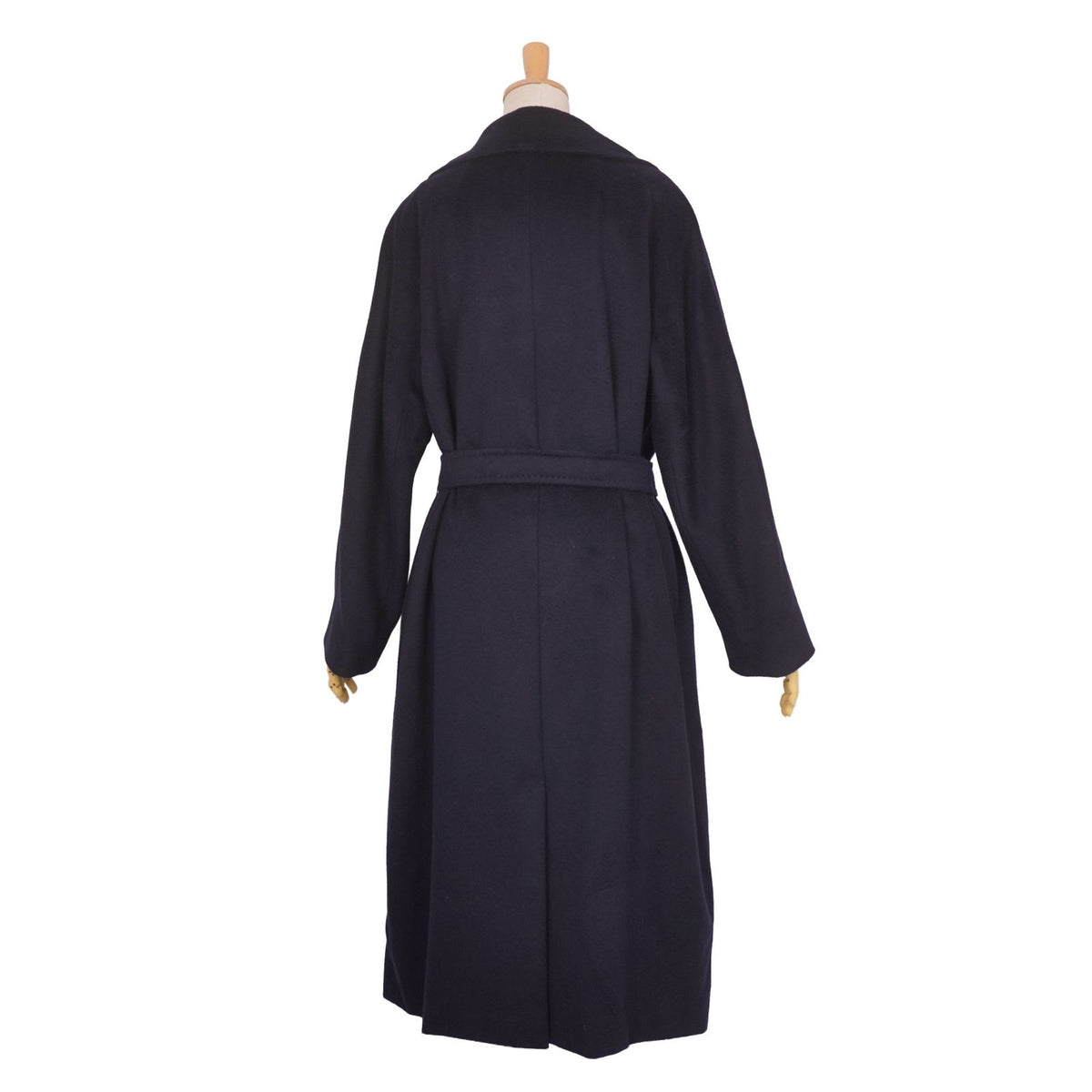 Max Mara Weekend Coat Long with Belt Double Breasted Wool Navy — view 6