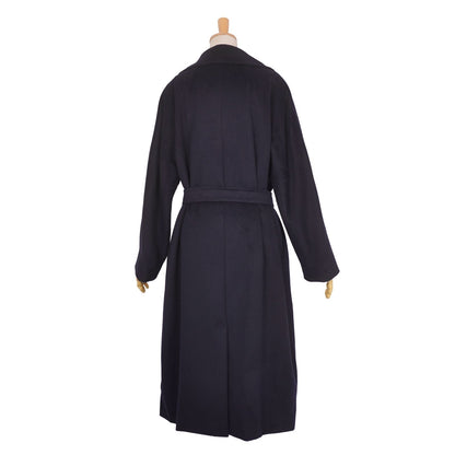 Max Mara Weekend Coat Long with Belt Double Breasted Wool Navy — view 6