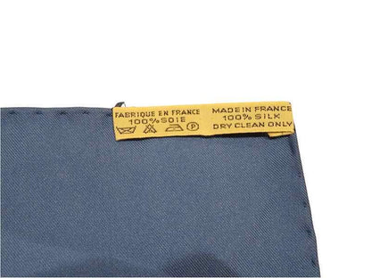 Hermes Scarf Carre 90 Step Art Des Steppes Silk Blue — view 7